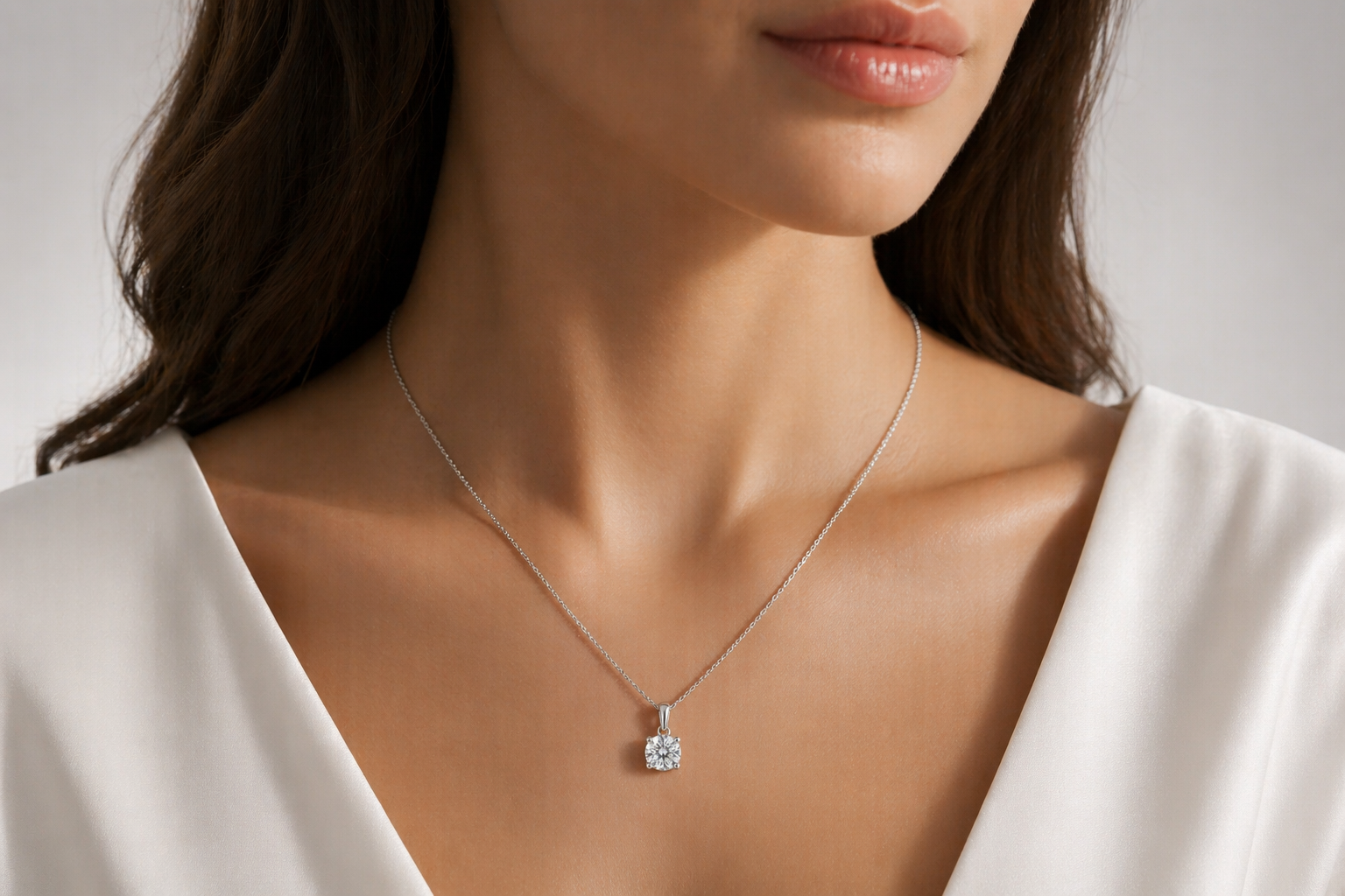 Classic Solitaire Diamond Pendant