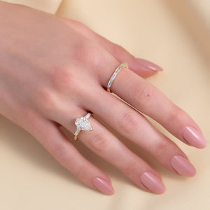Diamond Ring with Baguette Band