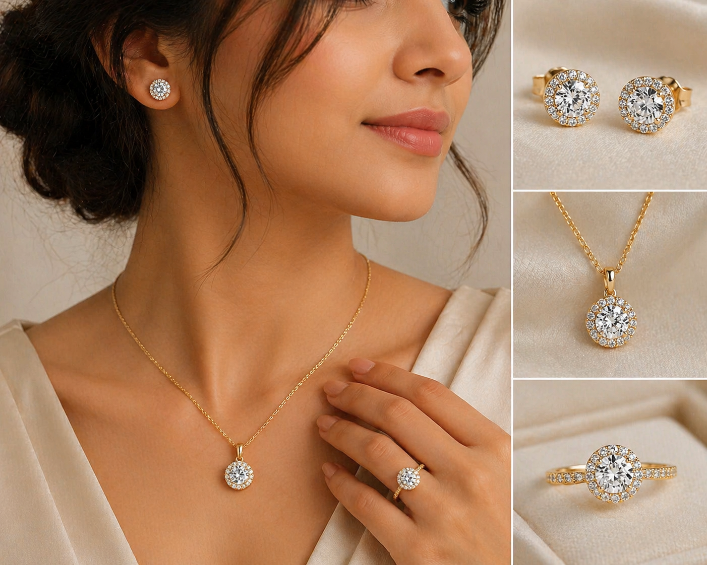 Radiant Diamond Jewelry Set