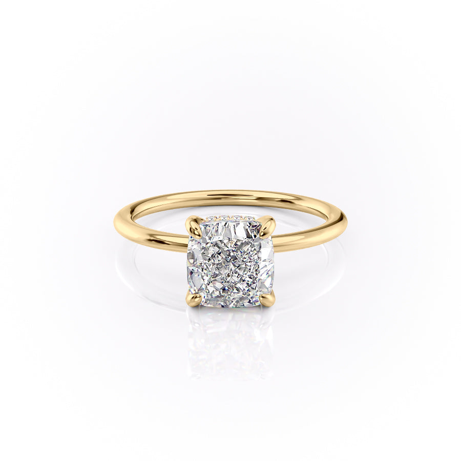 The Kamellie Set With A 2 Carat Cushion Lab Diamond