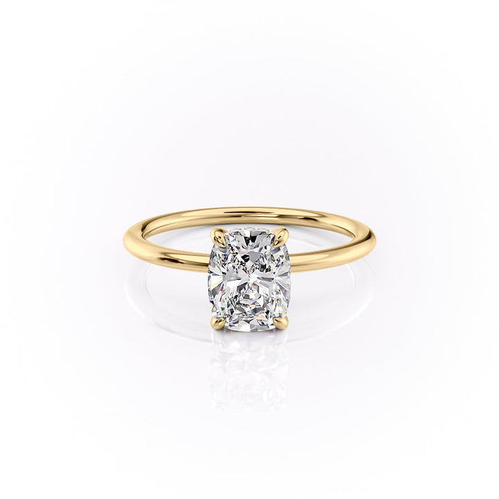 The Kamellie Set With A 2 Carat Elongated Cushion Lab Diamond