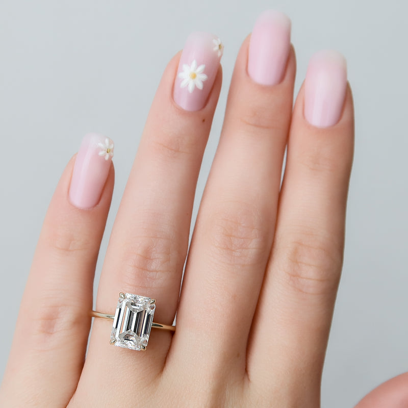 The Kamellie Set With A 2 Carat Emerald Lab Diamond