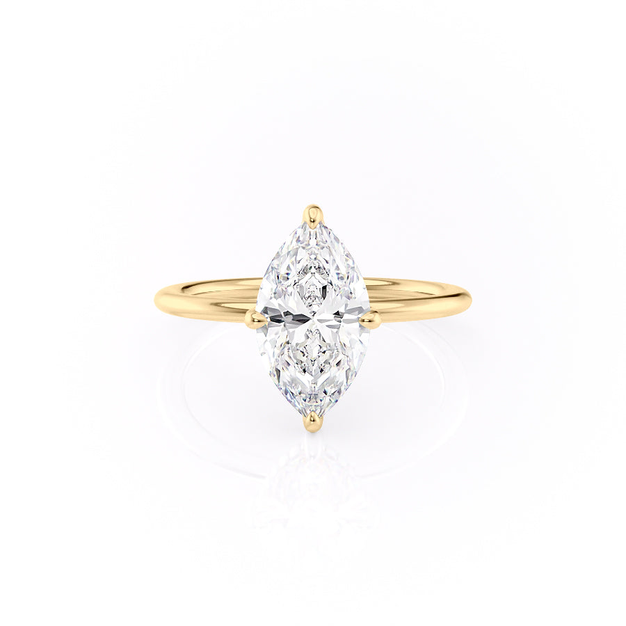 The Kamellie Set With A 2 Carat Marquise Lab Diamond