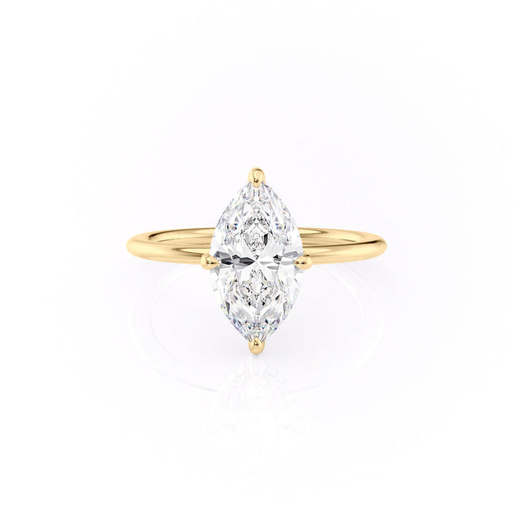 The Kamellie Set With A 2 Carat Marquise Lab Diamond