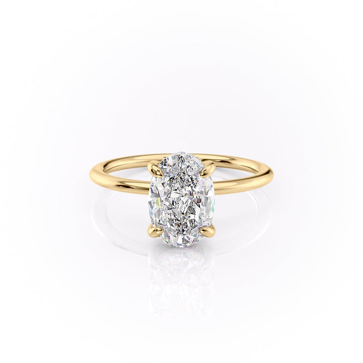 The Kamellie Set With A 2 Carat Oval Lab Diamond