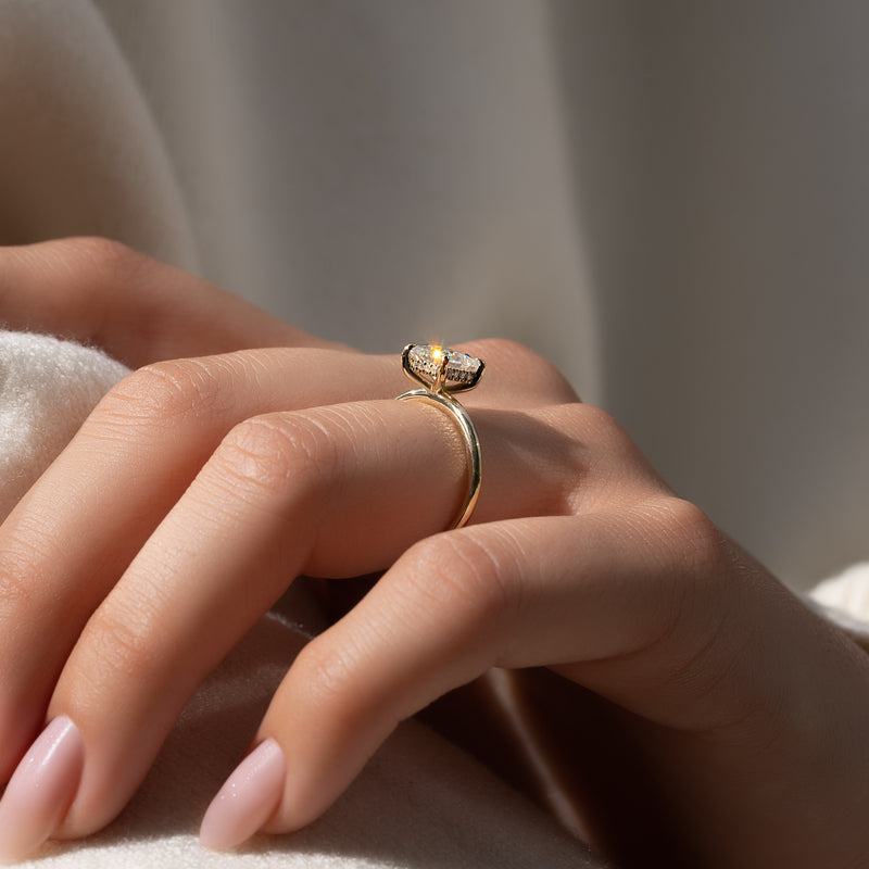 The Kamellie Set With A 2 Carat Princess Lab Diamond