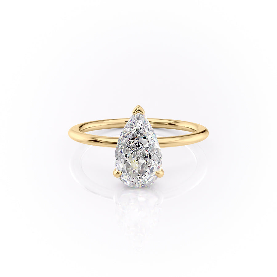 The Kamellie Set With A 2 Carat Pear Lab Diamond