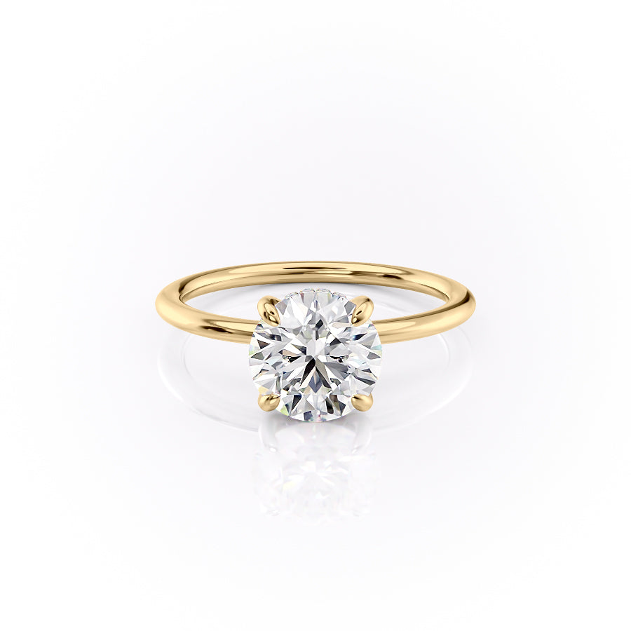 The Kamellie Set With A 2 Carat Round Lab Diamond