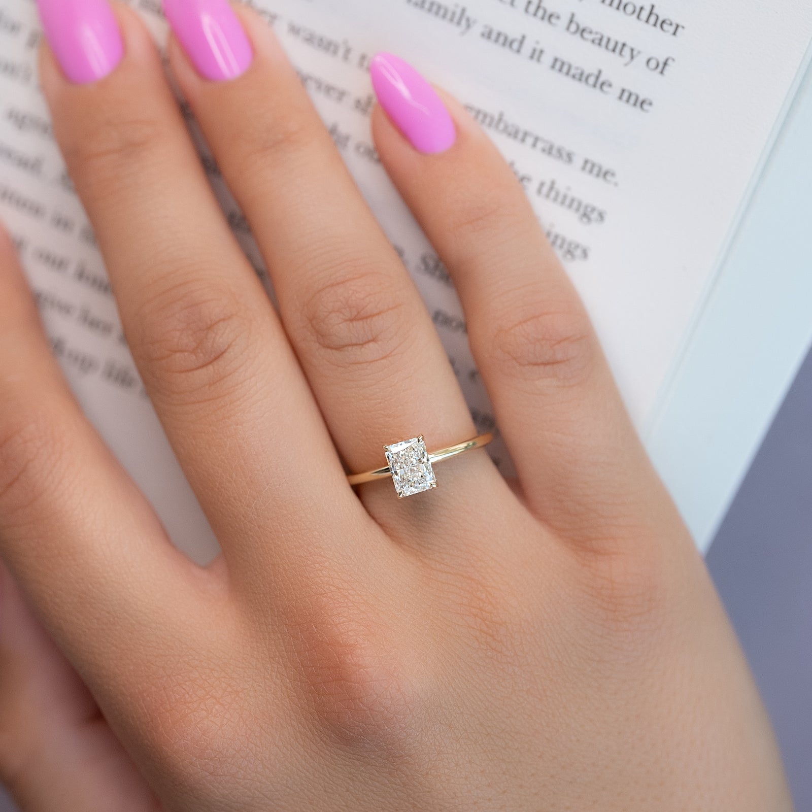 The Kamellie Set With A 2 Carat Radiant Lab Diamond