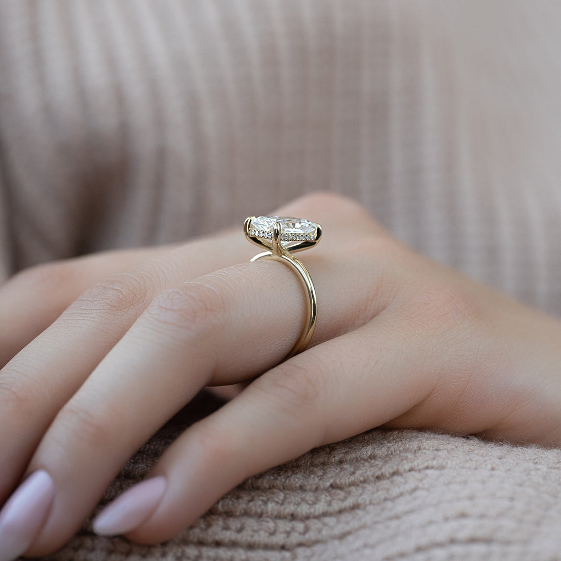 The Kamellie Set With A 2 Carat Radiant Lab Diamond