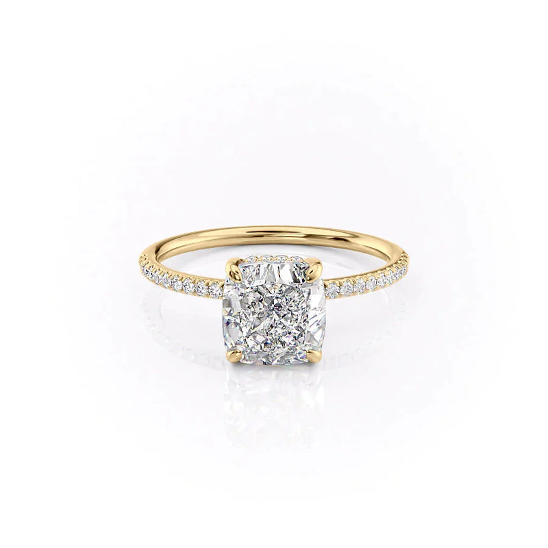 The Pave Kamellie Set With A 2 Carat Cushion Lab Diamond
