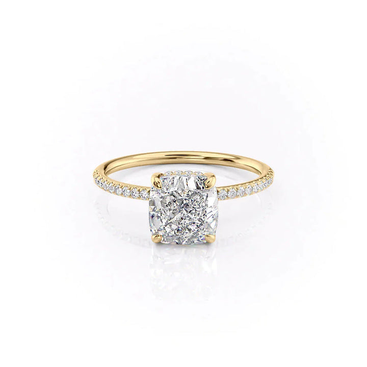 The Pave Kamellie Set With A 2 Carat Cushion Lab Diamond