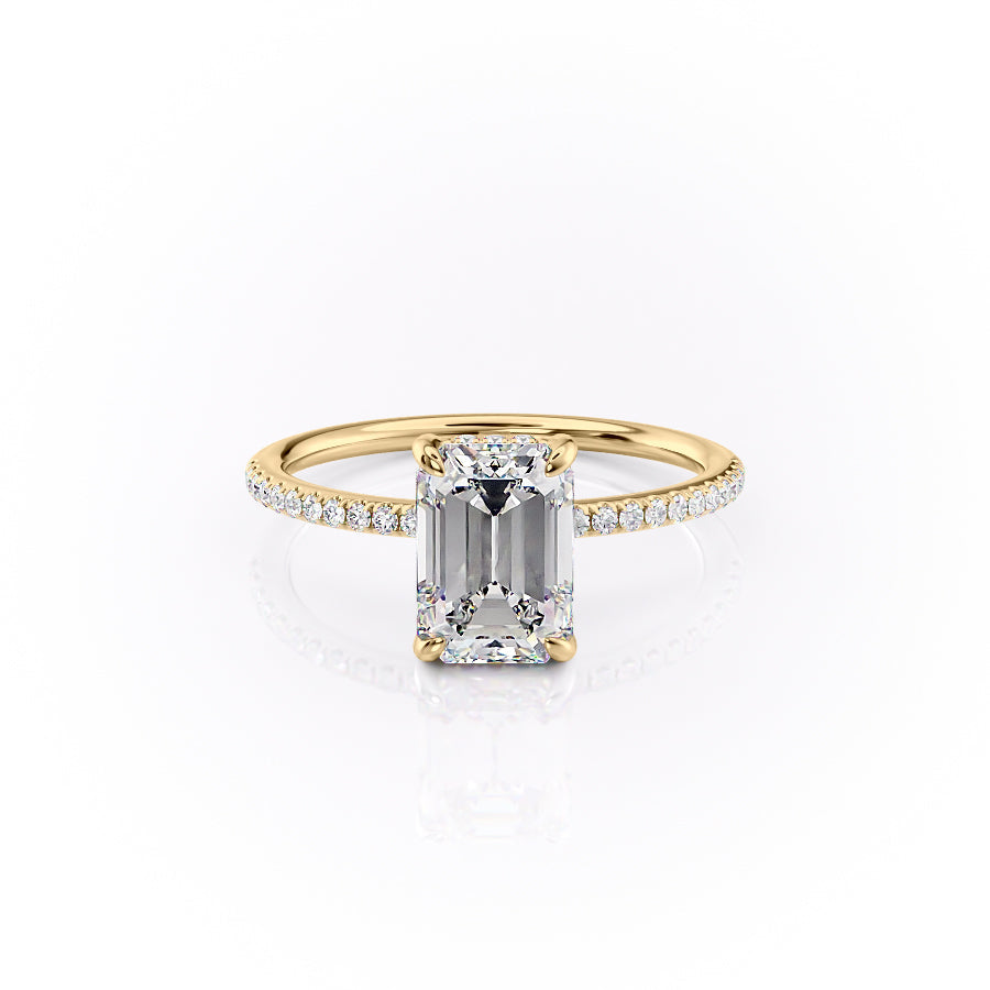 The Pave Kamellie Set With A 2 Carat Emerald Lab Diamond