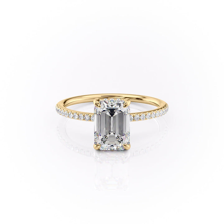 The Pave Kamellie Set With A 2 Carat Emerald Lab Diamond
