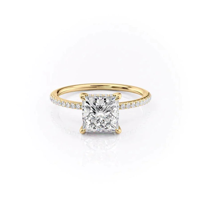 The Pave Kamellie Set With A 2 Carat Marquise Lab Diamond
