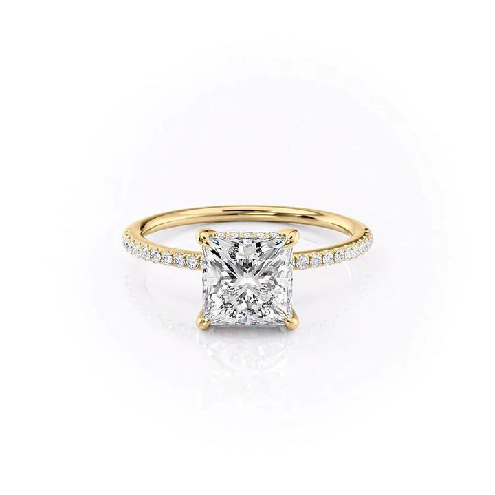 The Pave Kamellie Set With A 2 Carat Marquise Lab Diamond
