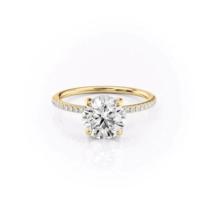 The Pave Kamellie Set With A 2 Carat Round Lab Diamond