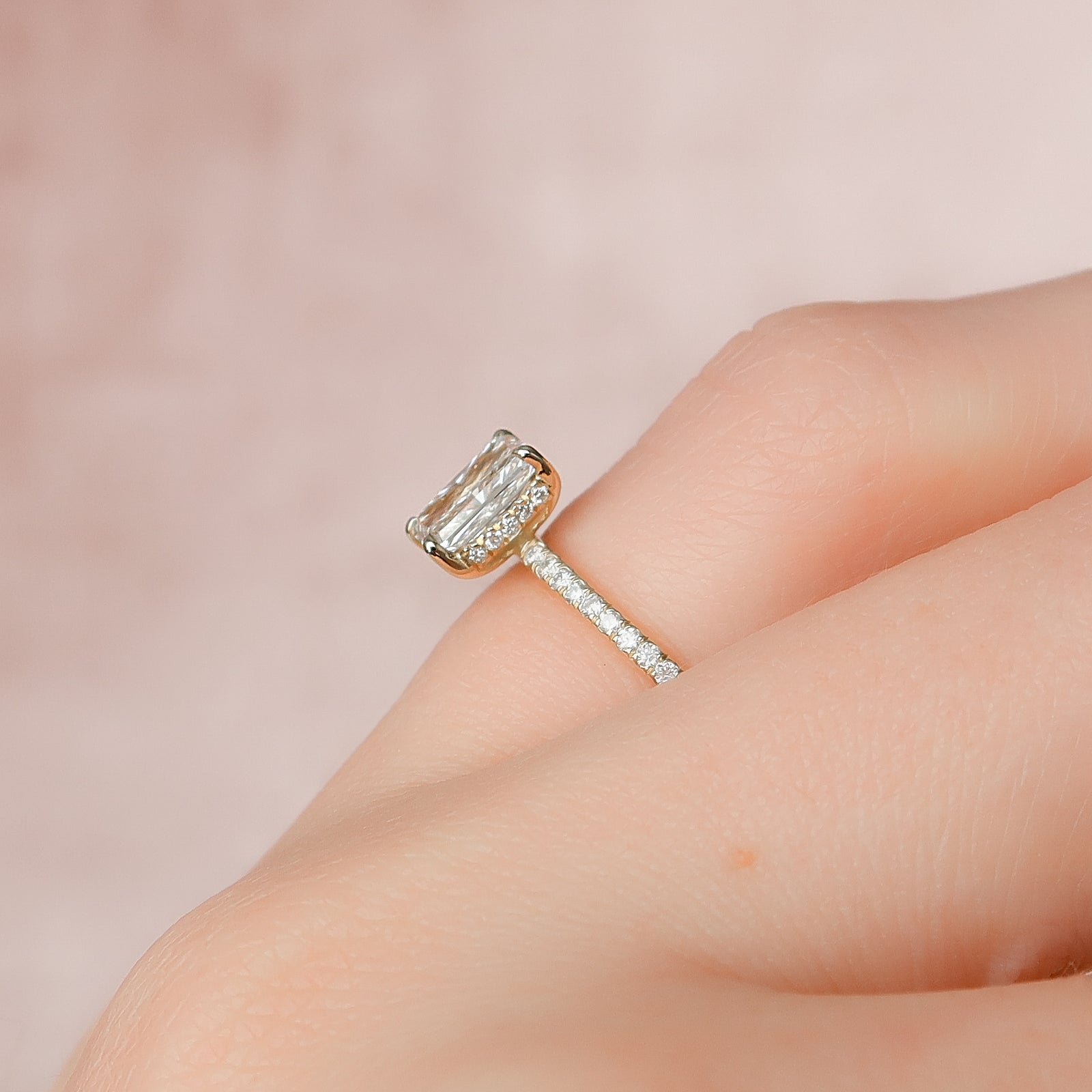The Pave Kamellie Set With A 2 Carat Radiant Lab Diamond