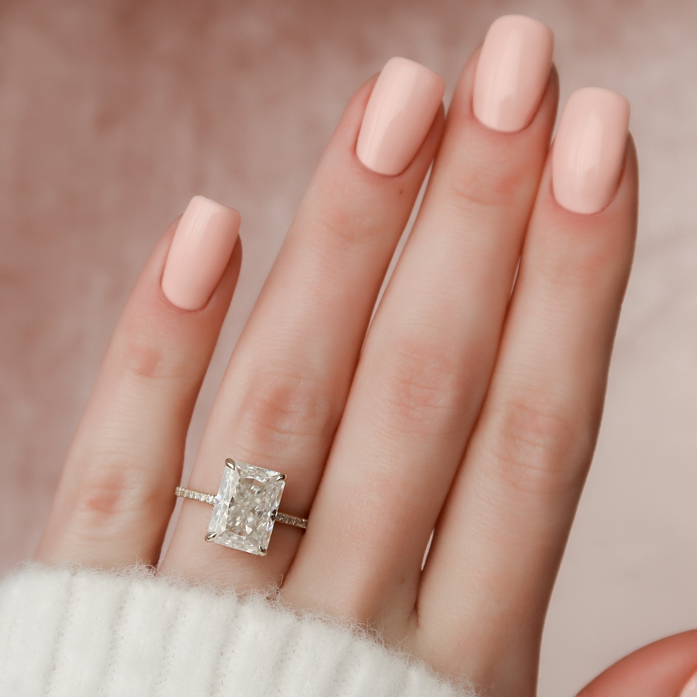 The Pave Kamellie Set With A 2 Carat Radiant Lab Diamond