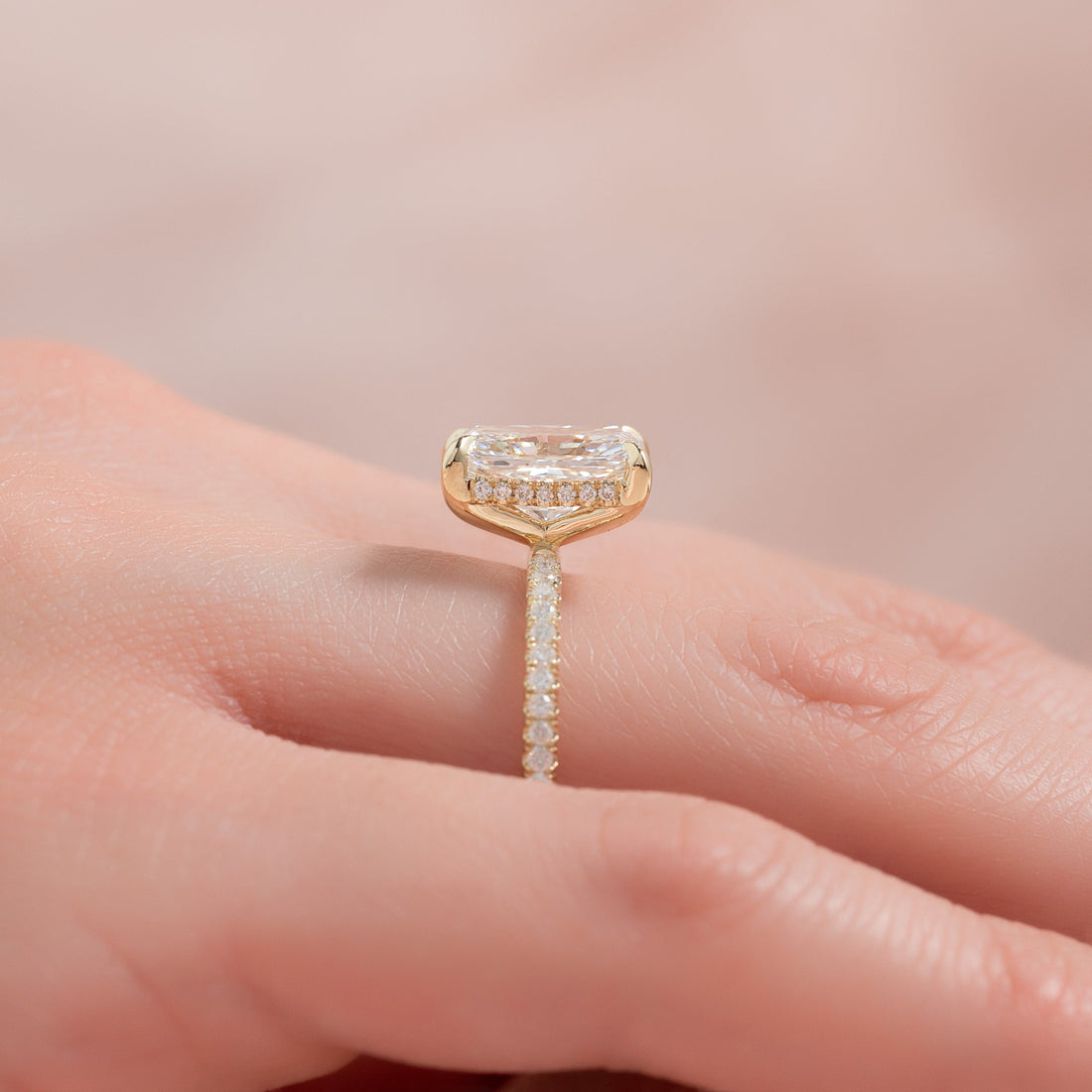The Pave Kamellie Set With A 2 Carat Radiant Lab Diamond