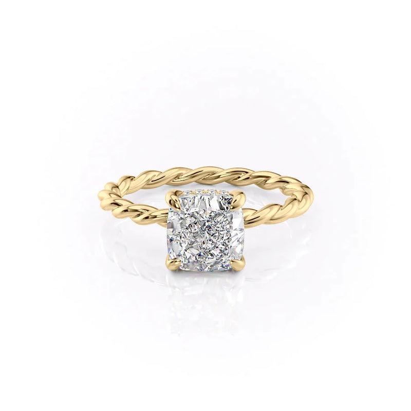 The Alice Set With A 2 Carat cushion Lab Diamond