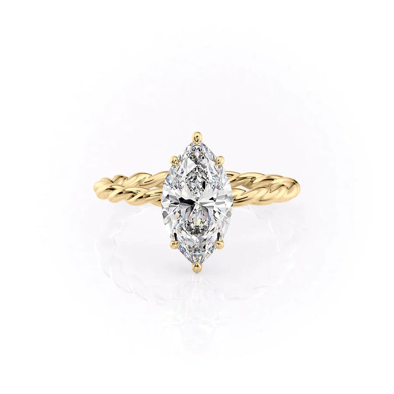 The Alice Set With A 2 Carat Marquise Lab Diamond
