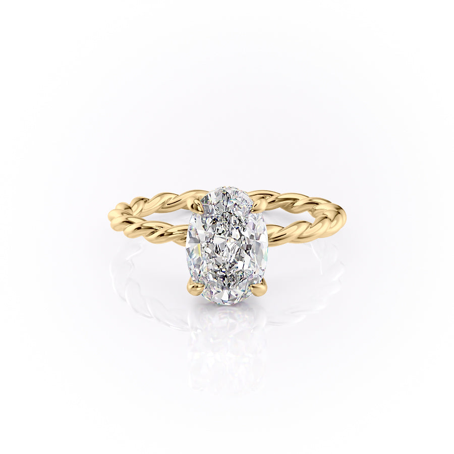 The Alice Set With A 2 Carat Oval Lab Diamond