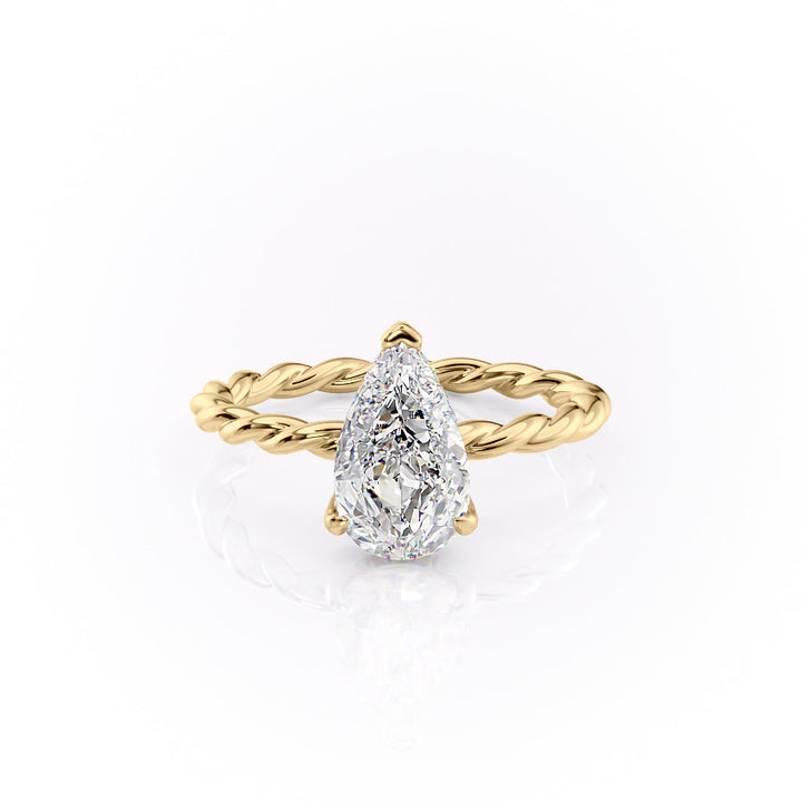 The Alice Set With A 2 Carat pear Lab Diamond