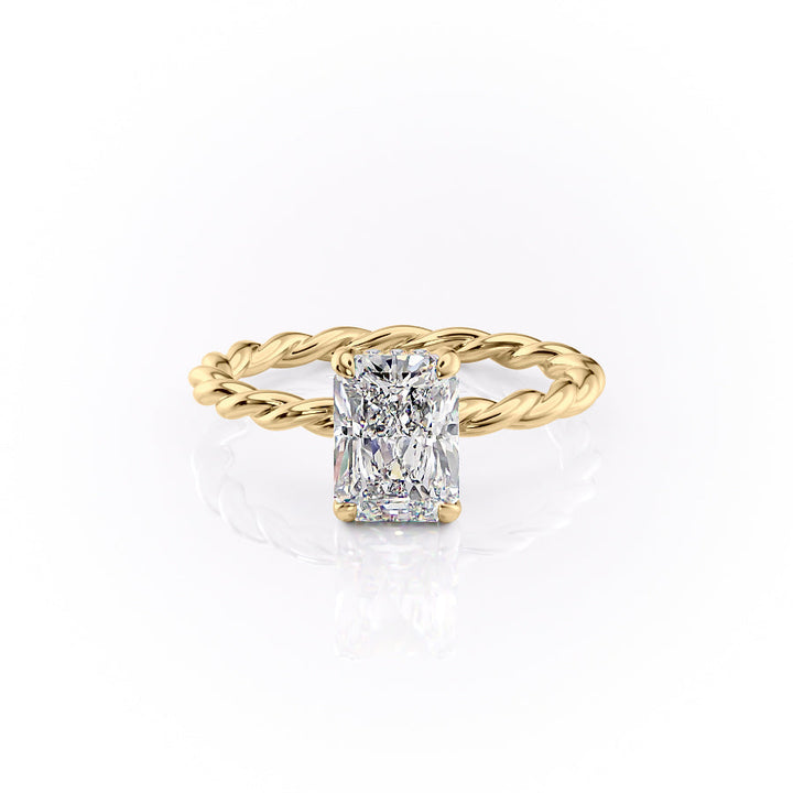 The Alice Set With A 2 Carat Radiant Lab Diamond