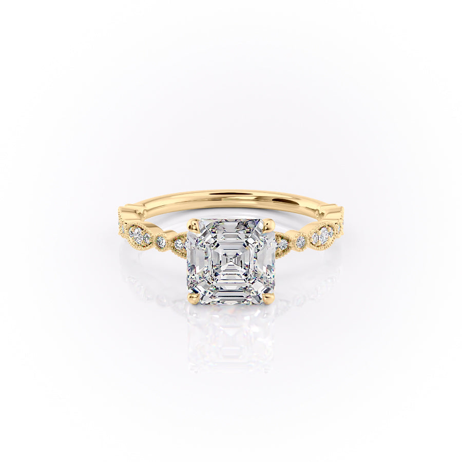 The Jasmine Set With A 2 Carat Asscher Lab Diamond