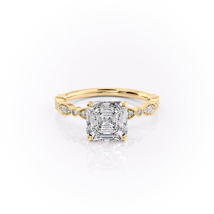 The Jasmine Set With A 2 Carat Asscher Lab Diamond