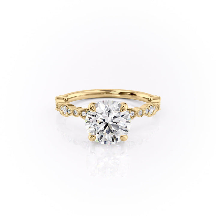 The Jasmine Set With A 2 Carat Round Lab Diamond