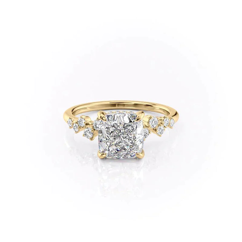 The Mia Set With A 2 Carat Cushion Lab Diamond