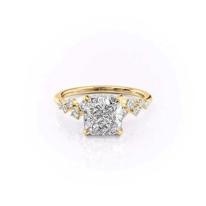 The Mia Set With A 2 Carat Cushion Lab Diamond