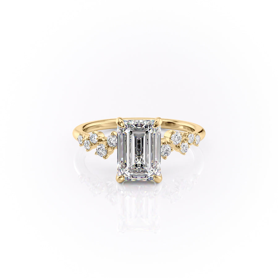The Mia Set With A 2 Carat Emerald Lab Diamond