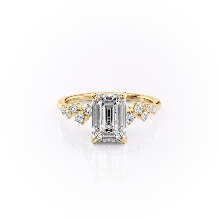 The Mia Set With A 2 Carat Emerald Lab Diamond