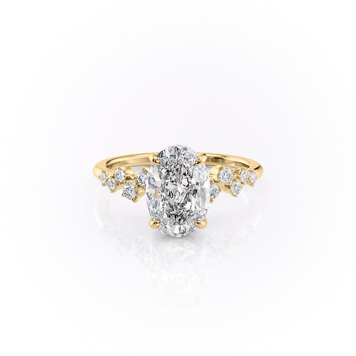 The Mia Set With A 2 Carat Oval Lab Diamond
