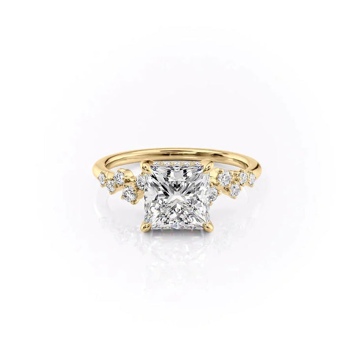 The Mia Set With A 2 Carat Princess Lab Diamond