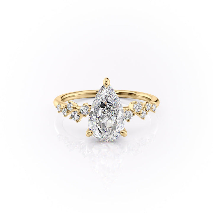 The Mia Set With A 2 Carat Pear Lab Diamond