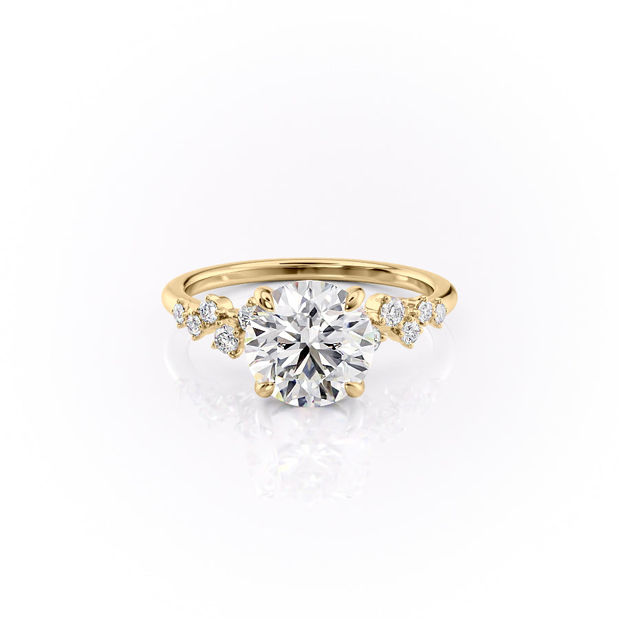 The Mia Set With A 2 Carat Round Lab Diamond