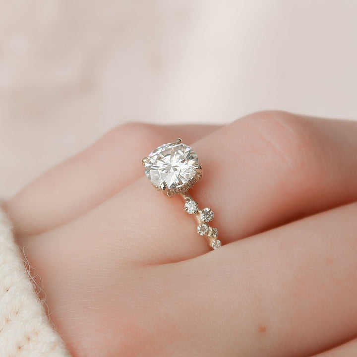 The Mia Set With A 2 Carat Round Lab Diamond