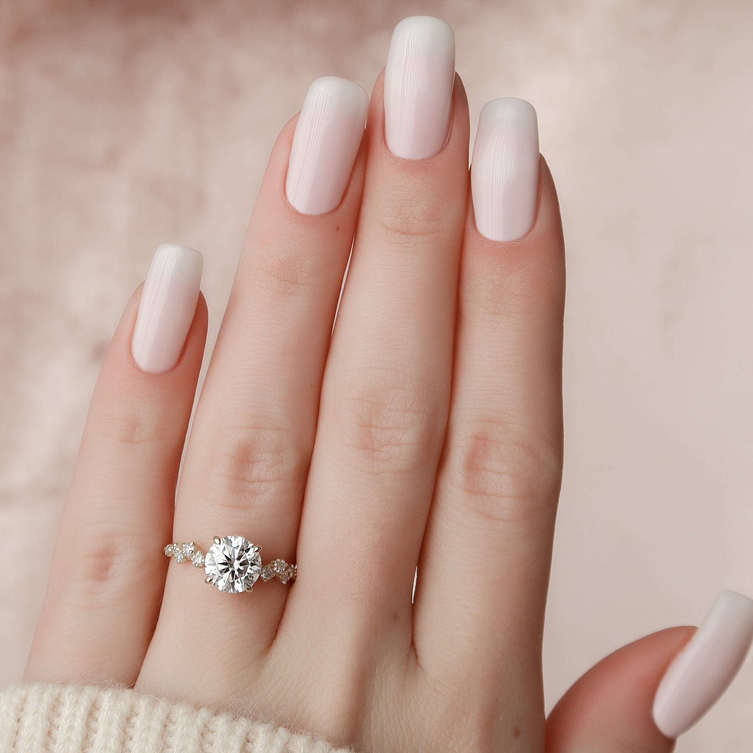 The Mia Set With A 2 Carat Round Lab Diamond