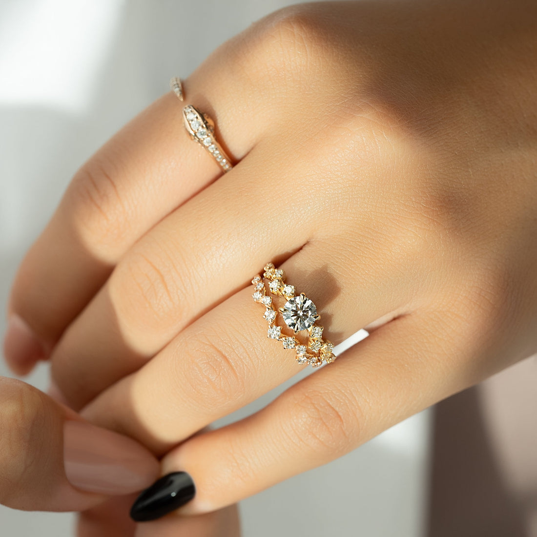 The Mia Set With A 2 Carat Round Lab Diamond