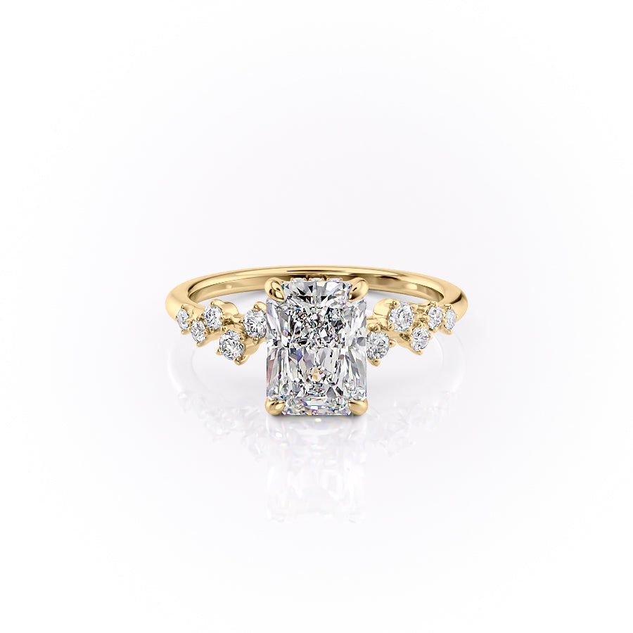 The Mia Set With A 2 Carat Radiant Lab Diamond
