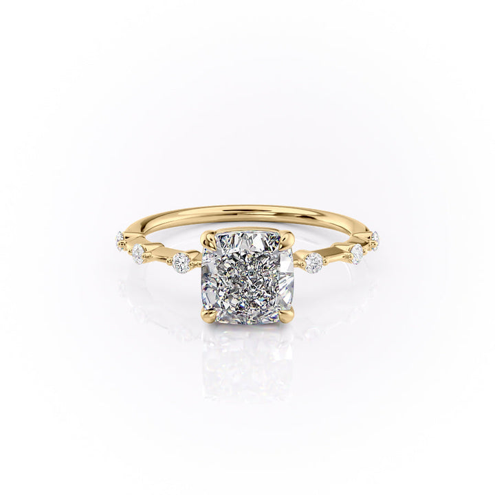The Penelope Set With A 2 Carat Cushion Lab Diamond