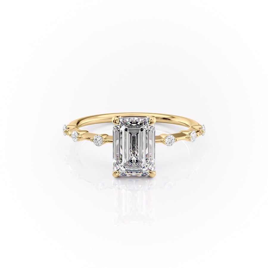 The Penelope Set With A 2 Carat Emerald Lab Diamond