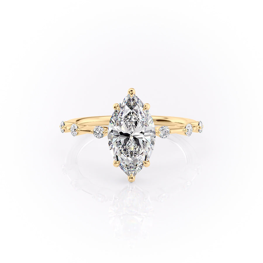 The Penelope Set With A 2 Carat Marquise Lab Diamond