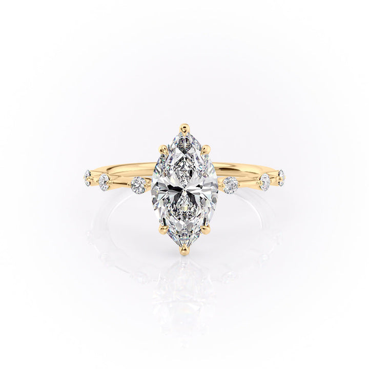 The Penelope Set With A 2 Carat Marquise Lab Diamond