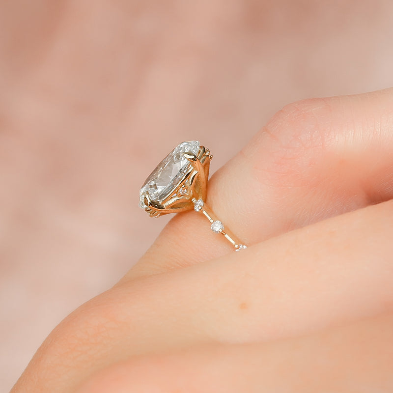 The Penelope Set With A 2 Carat Oval Lab Diamond