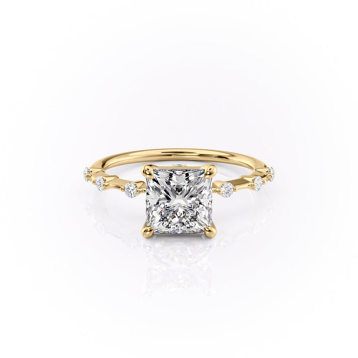 The Penelope Set With A 2 Carat Princess Lab Diamond